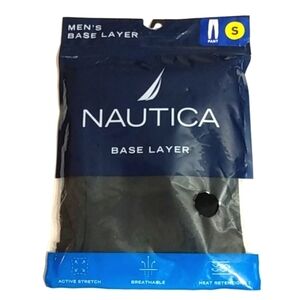 NAUTICA MEN'S BLACK BASE LAYER ACTIVEWEAR SIZE SMALL NWT